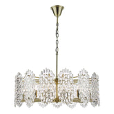 Porthos 15 Light Pendant Antique Brass Glass Ex Display
